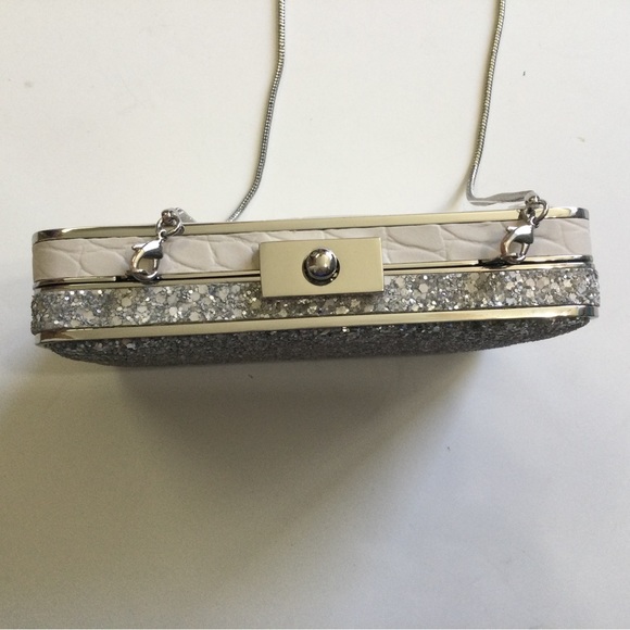 Henri Bendel Glitter Croc Embossed Clutch - Picture 6 of 11
